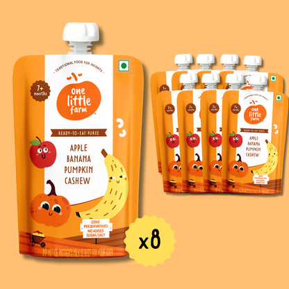 Apple, Banana, Pumpkin, Cashew