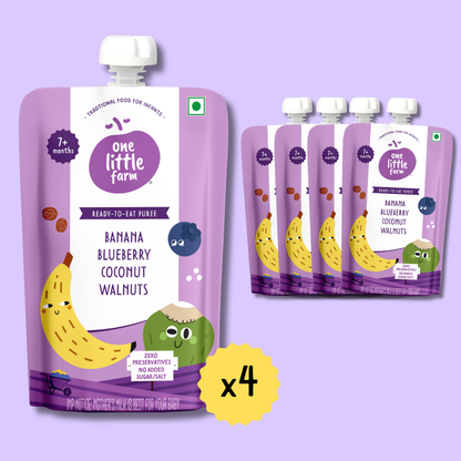 Banana, Blueberry, Coconut, Walnuts