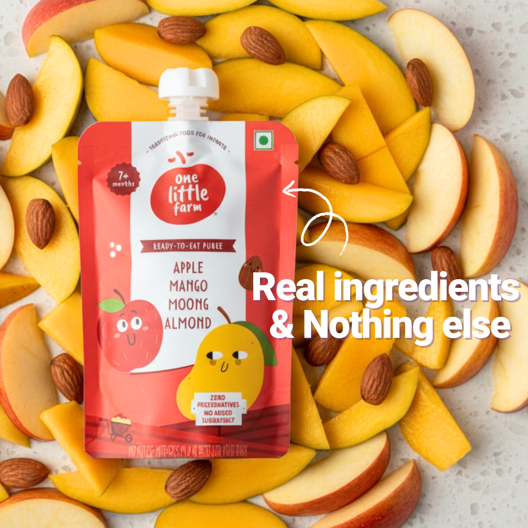 Apple, Mango, Moong, Almonds