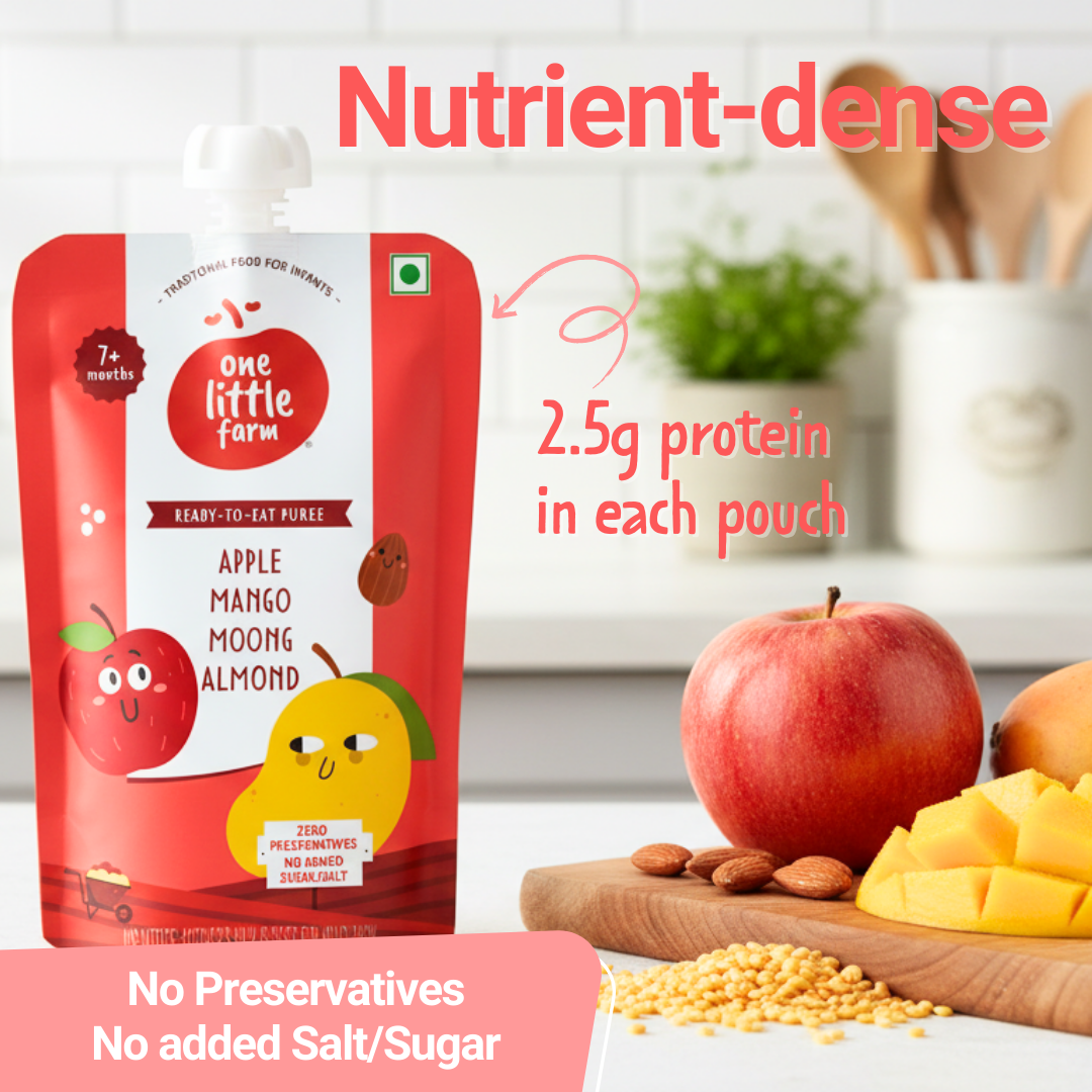 Apple, Mango, Moong, Almonds