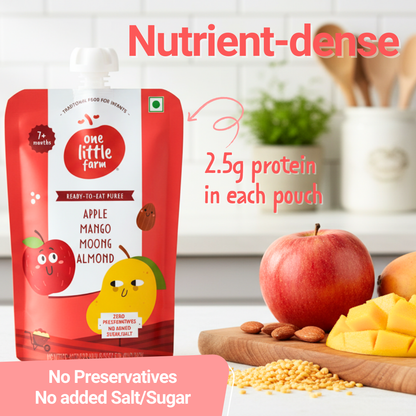 Apple, Mango, Moong, Almonds
